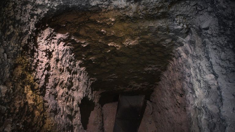 MOSUL, IRAQ - OCTOBER 18: A tunnel dug by ISIS in a house recently recaptured by the Kurds is pictured during the battle to retake Mosul, on October 18, 2016 in Bartella, near Mosul in Iraq. Joint forces from countries including Britain, U.S.A and France have joined Iraq and Iraqi Kurdistan to launch what is believed to be the largest ground operation since the invasion of Iraq in 2003 to retake Iraq's second largest city from the Islamic State who have held it since 2014. (Photo by Carl Court/G