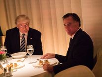 Donald Trump and Mitt Romney dine together as the President-elect finalises his cabinet picks