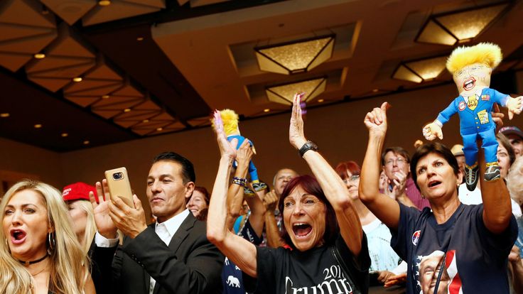 Trump supporters celebrate in Phoenix, Arizona