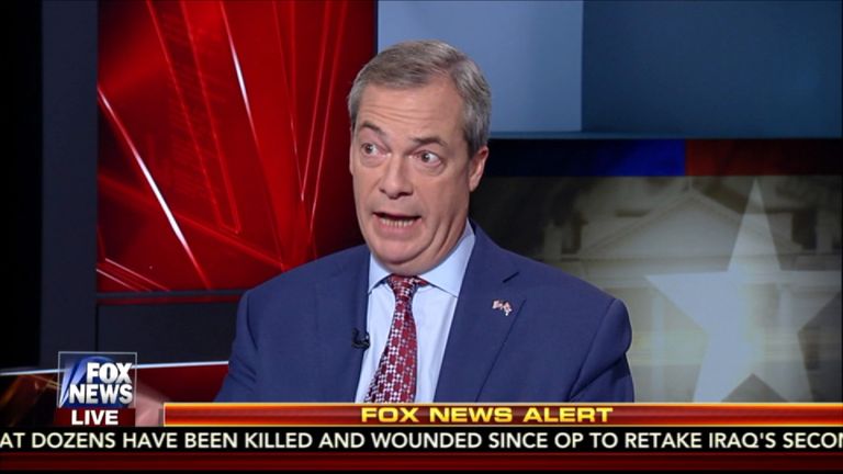 Mr Farage says the US and UK should look to the example of Reagan and Thatcher