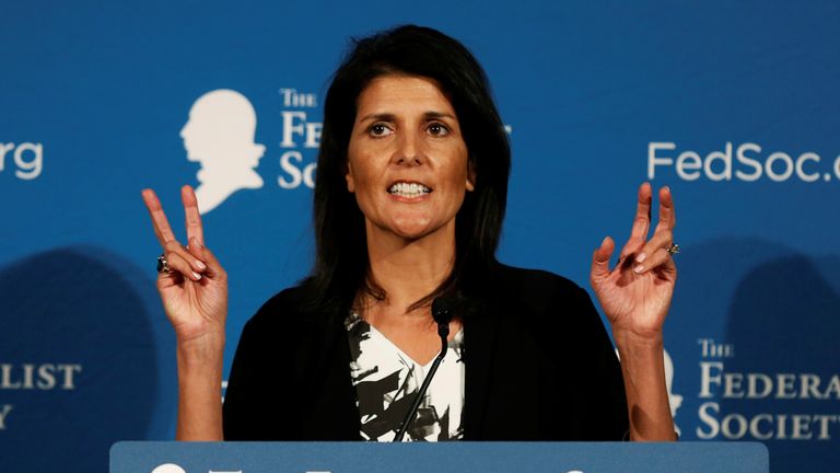 Nikki Haley could be Mr Trump&#39;s first female appointment 