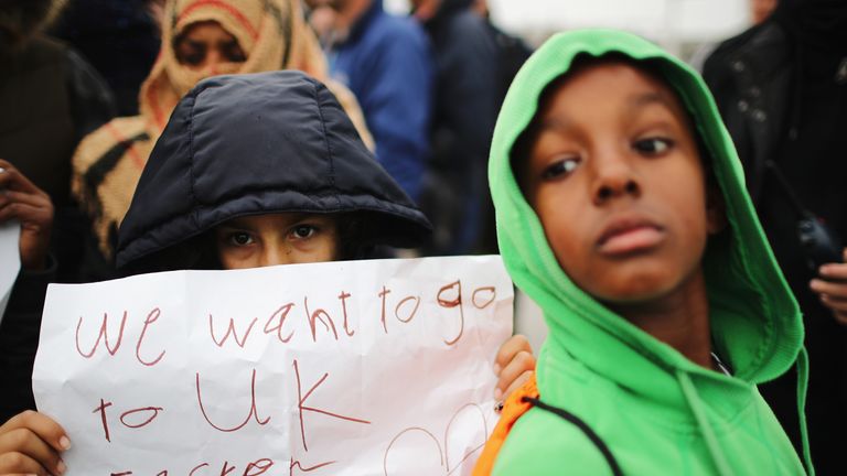 Children still in the Calais camp are to be taken to special juvenile centres