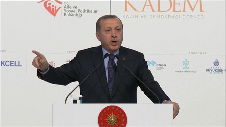 President Erdogan issues warning to EU
