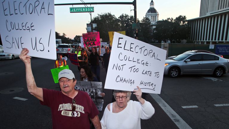 Protest against Electoral College in Tallahassee, Florida, 