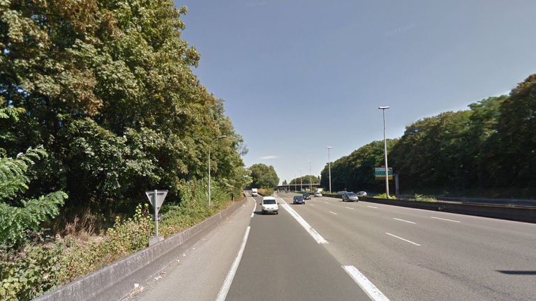 The A1 near Le Bourget Airport, where two Qatari women were gassed and robbed