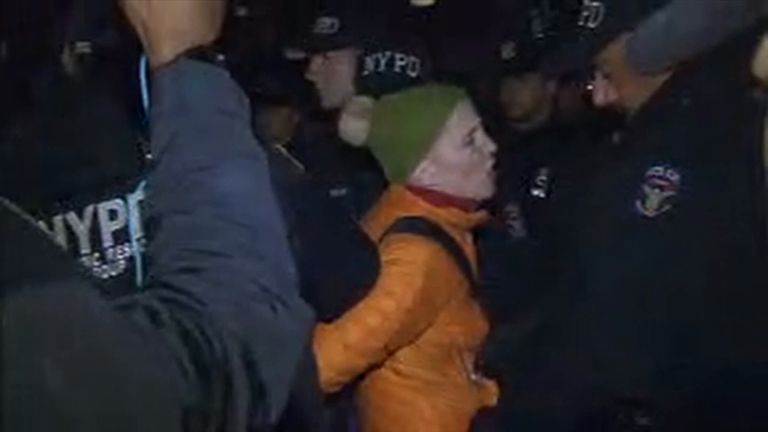 Anti-Trump protester in New York is arrested