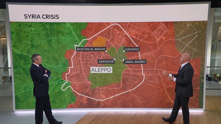 Sam Kiley explains the pro-government advance on rebel-held areas in Aleppo