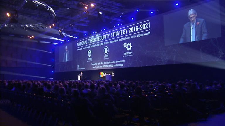 Phillip Hammond addressing the National Cyber Security Strategy conference