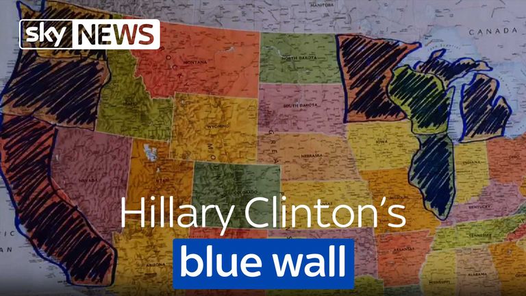 Hillary Clinton&#39;s blue wall