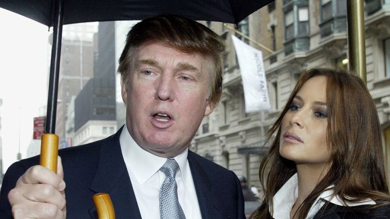 The real estate tycoon and Melania Knauss in New York in 2003. They married in 2005