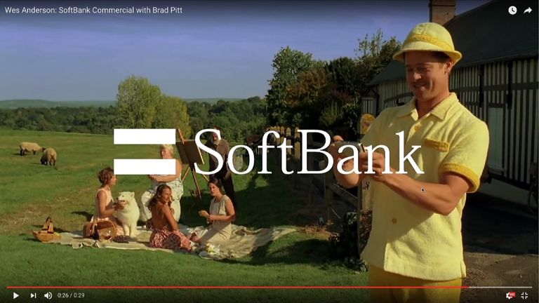 Brad Pitt plays a dubious photographer in Anderson&#39;s SoftBank advert