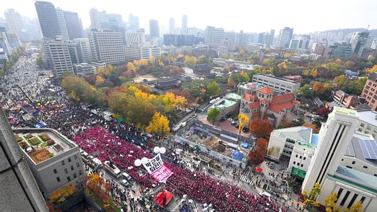 Organisers claim up to one million people turned out for the protest