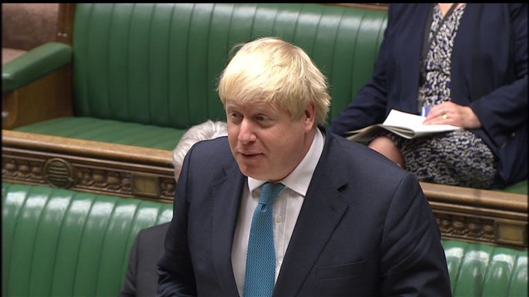 Boris Johnson at Foreign Office questions