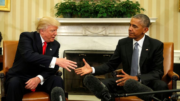 Donald Trump and Barack Obama