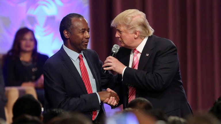 Ben Carson, pictured with Donald Trump, has ruled himself out of a Cabinet role