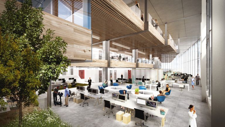 An artist&#39;s impression of Google&#39;s planned new London office