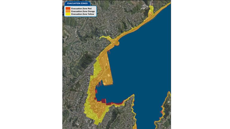 Tsunami evacuation zones wellington