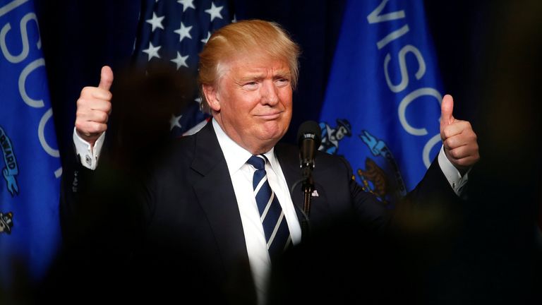 Republican presidential nominee Donald Trump 