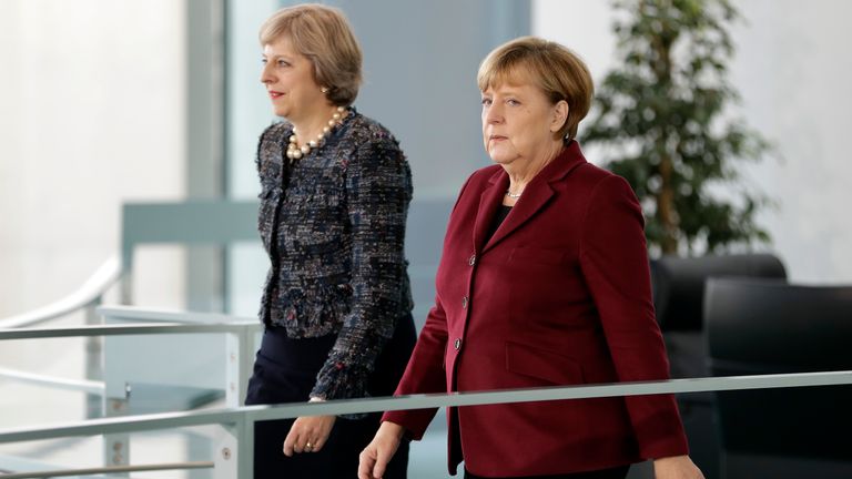 Angela Merkel and Theresa May at their recent meeting