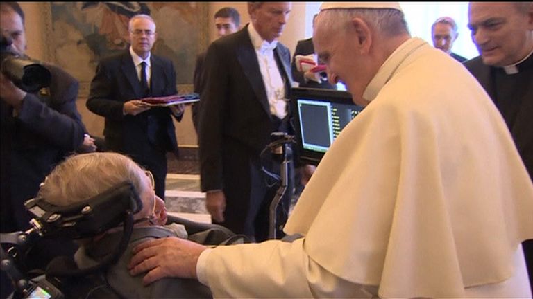 Pope Francis meets Stephen Hawking