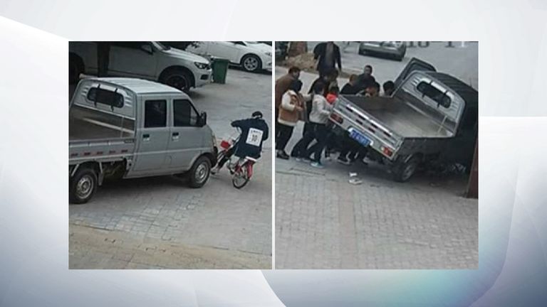 Rescuers Save Girl Knocked Over And Trapped By Pick-up Truck In China ...