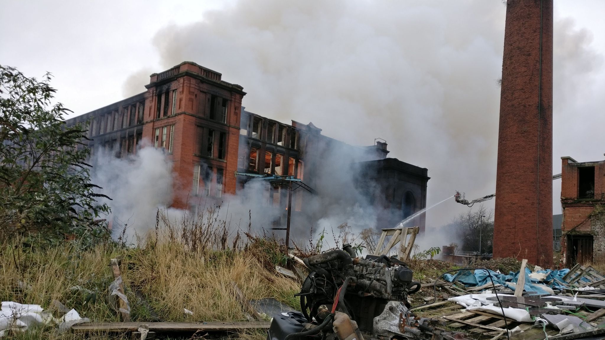Maple Mill fire sees homes evacuated in Oldham UK News Sky News