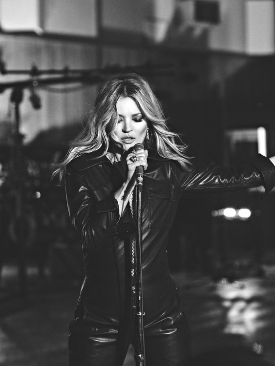 Kate Moss during the filming of a music video for 'The Wonder Of You: Elvis Presley and Royal Philharmonic Orchestra'