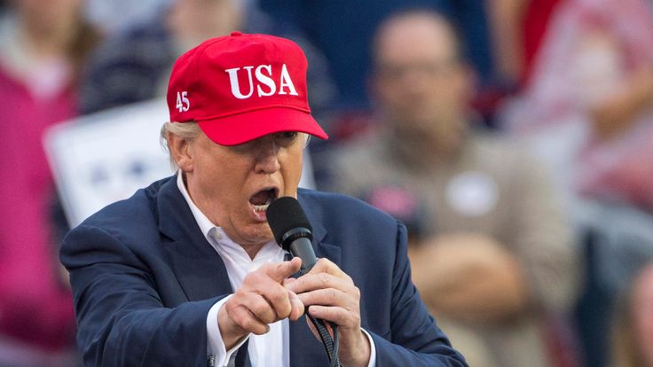 President-elect Donald Trump speaks during a rally in Mobile, Alabama
