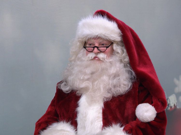 Santa is one of the 900,00 people in the UK who work at Christmas
