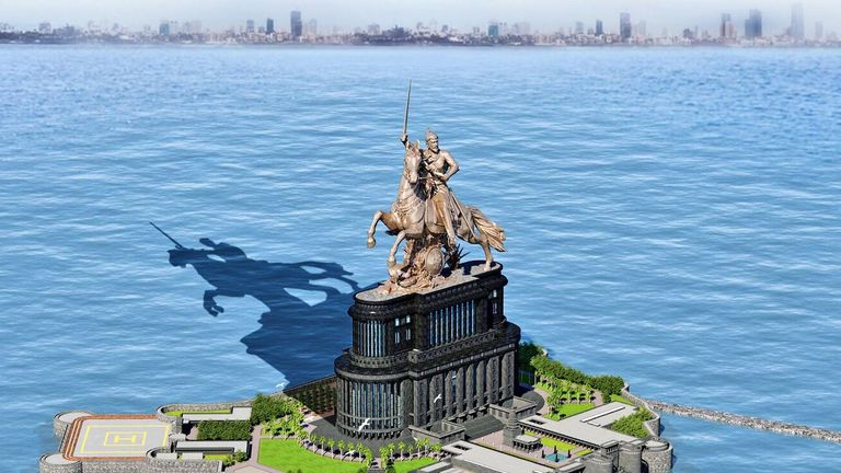 India will begin construction of the world&#39;s tallest statue off the coast of Mumbai
