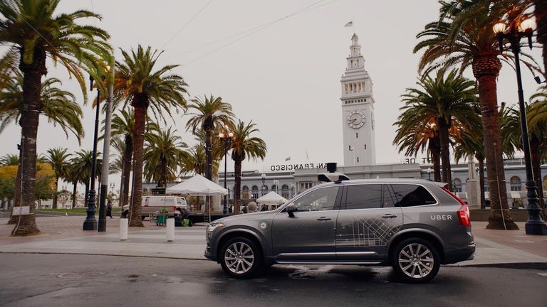 Uber's self-driving car that is operating in San Francisco. Pic: Uber