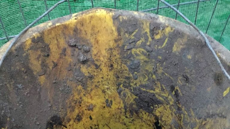 Some of the tons of 'fatberg' which has caused flooding in Coventry