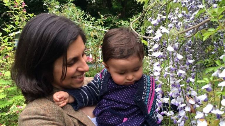 Nazanin Zaghari-Ratcliffe with her daughter