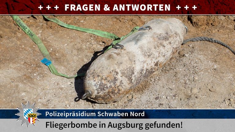 The huge 1.8-tonne bomb was dropped by allied aircraft during WW11