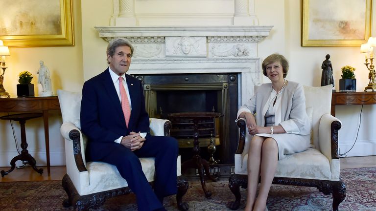 US Secretary of State John Kerry held talks with Theresa May in Downing Street earlier this year
