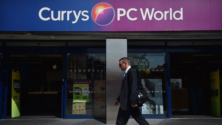 A Currys PC World store in central London in May 2014