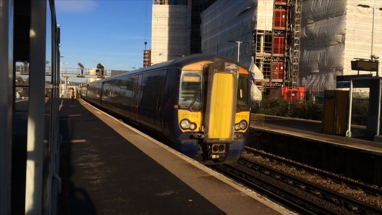 While all Southern services were cancelled, this &#39;driver-only&#39; Thameslink train was running.