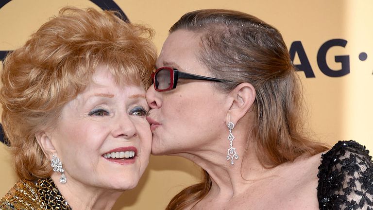Debbie Reynolds and her late daughter Carrie Fisher