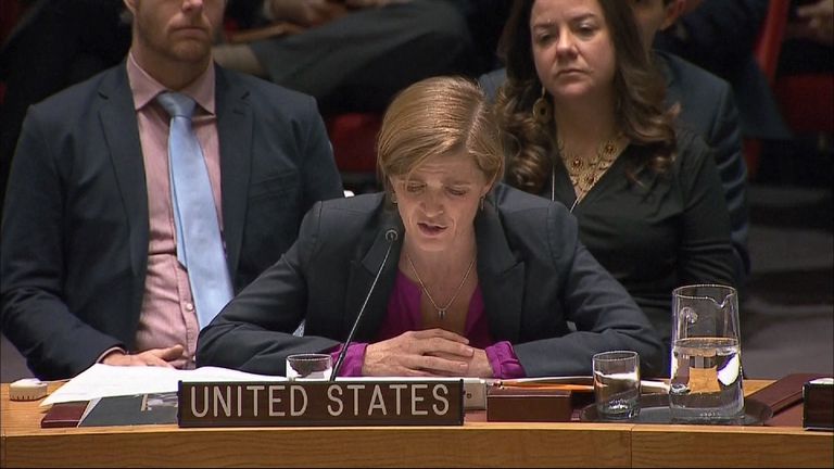 US ambassador to the UN, Samantha Power