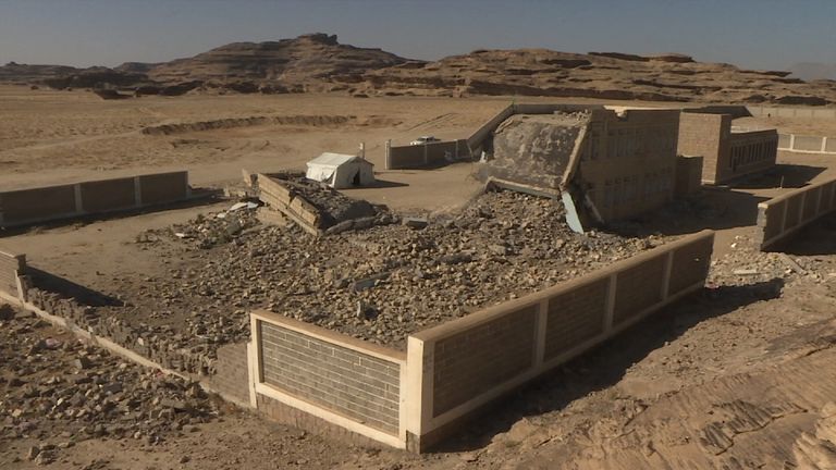 A girls&#39; school in Sa&#39;adah, Yemen, destroyed by bombing