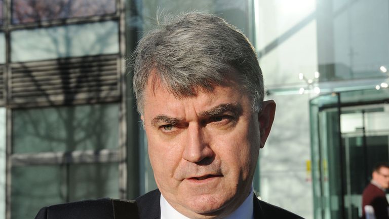 RMT general secretary Mick Cash leaving ACAS in London