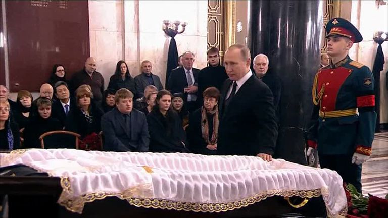 Vladimir Putin pays respects to murdered ambassador Andrey Karlov ...