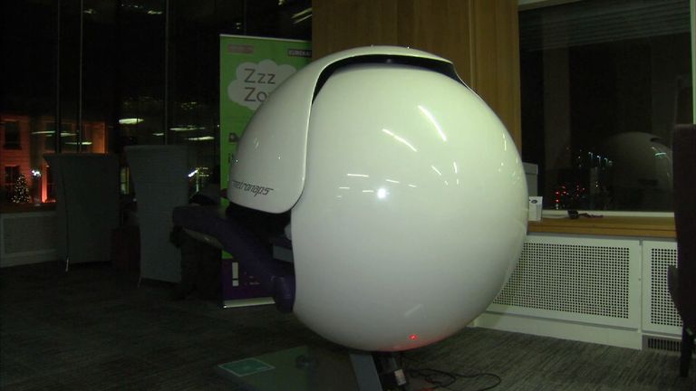 The first UK student &#39;nap pod&#39; was introduced by Manchester University
