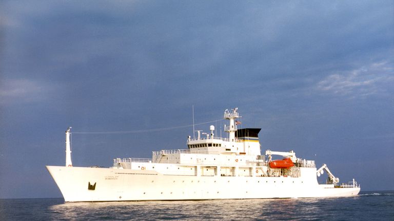 The oceanographic survey ship USNS Bowditch, which deployed an underwater drone seized by China