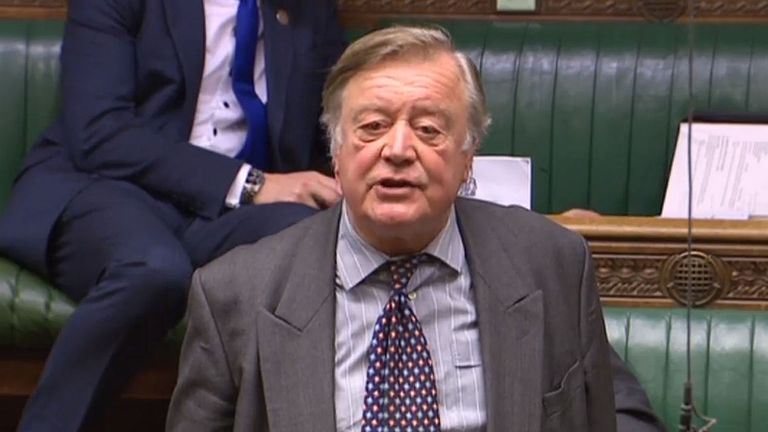 Conservative MP Ken Clarke speaks in the Commons