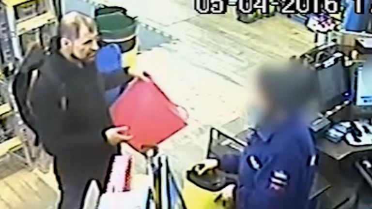CCTV footage showed Stefano Brizzi buying buckets after the killing from a DIY store