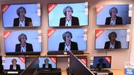 TVs on display for sale in a shop in Liverpool during the PM's Brexit speech