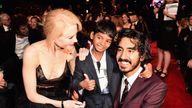 The stars of &#39;Lion&#39;, Nicole Kidman, Sunny Pawar and Dev Patel 