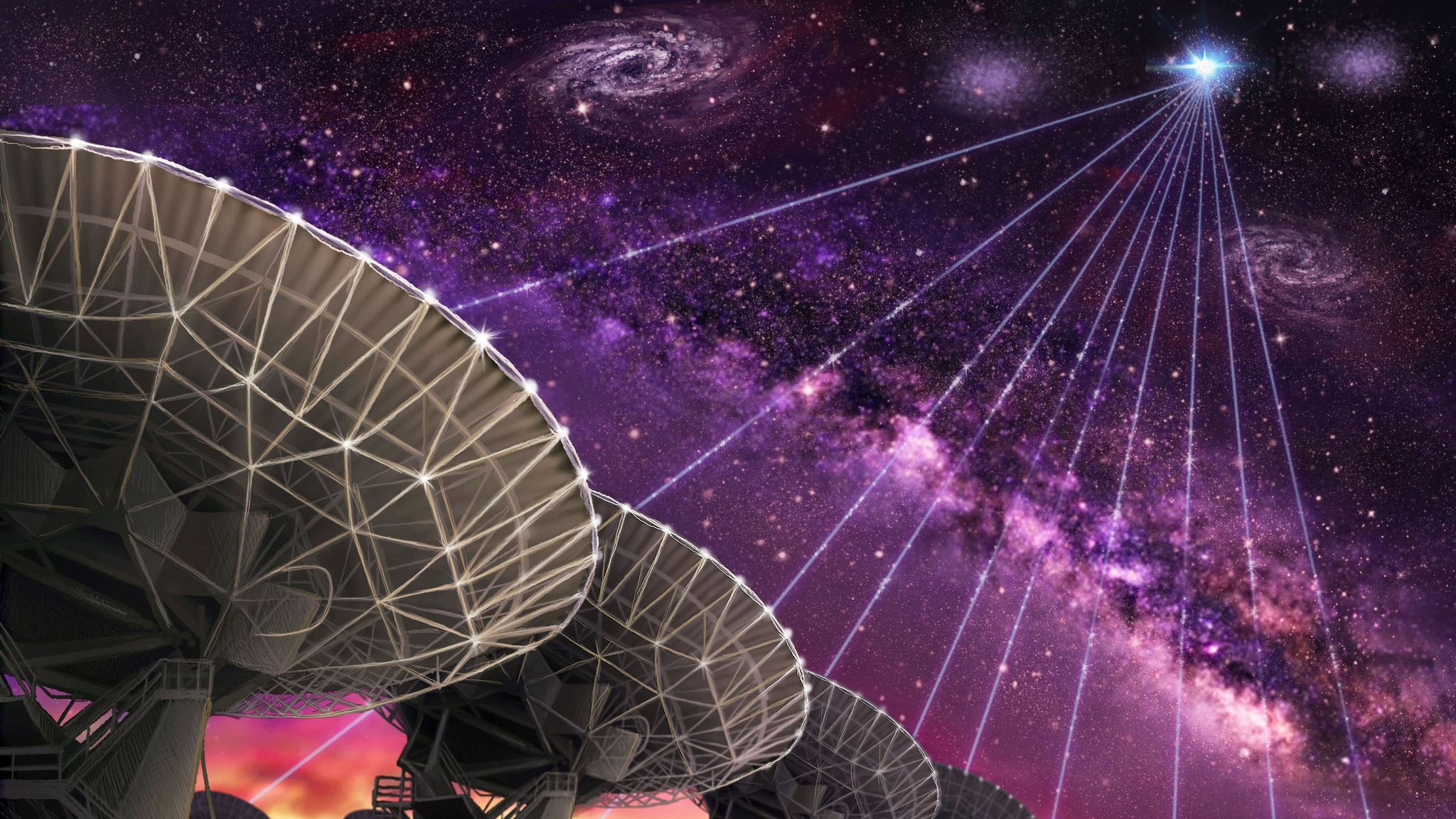 Radio signals traced to galaxy billions of light years away World