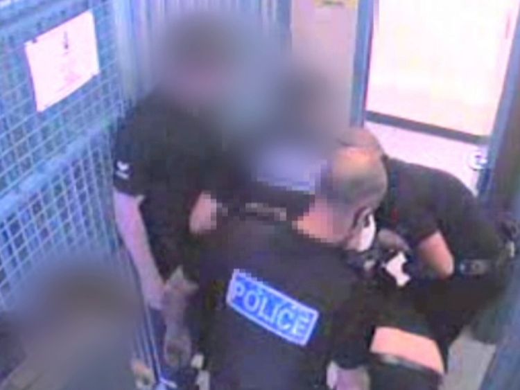 CCTV footage from Heavitree Police Station